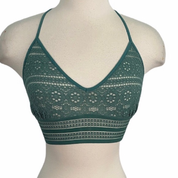 Anthropologie floreat green bralette sz- sm - Picture 2 of 7